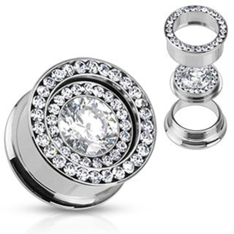 Triple Layer Bling Plugs (12 mm – 5/8 inch) 12 mm