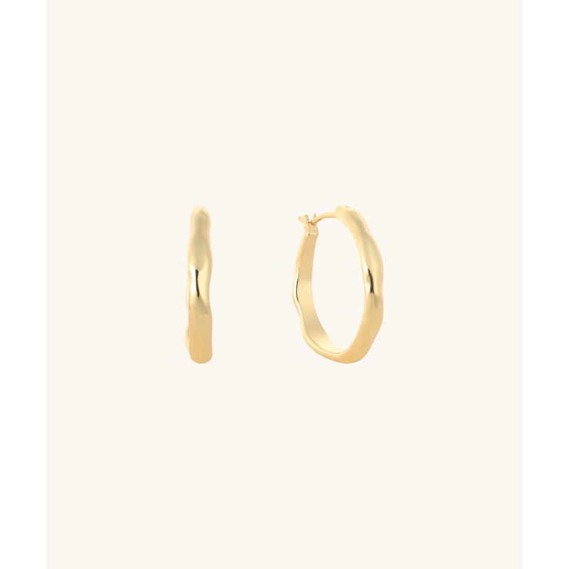 Wave Hoops Gold