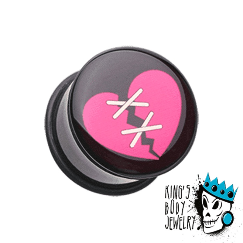 Broken Heart Plugs (2 gauge – 1 inch) 2 g