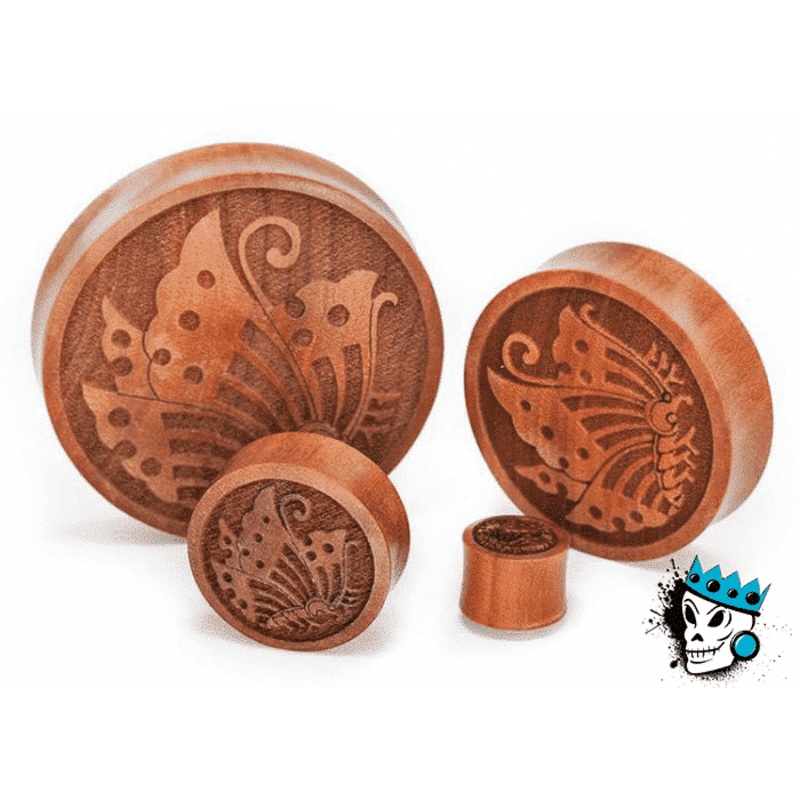 Butterfly Wood Plugs ( 12mm – 2 inch) 12 mm