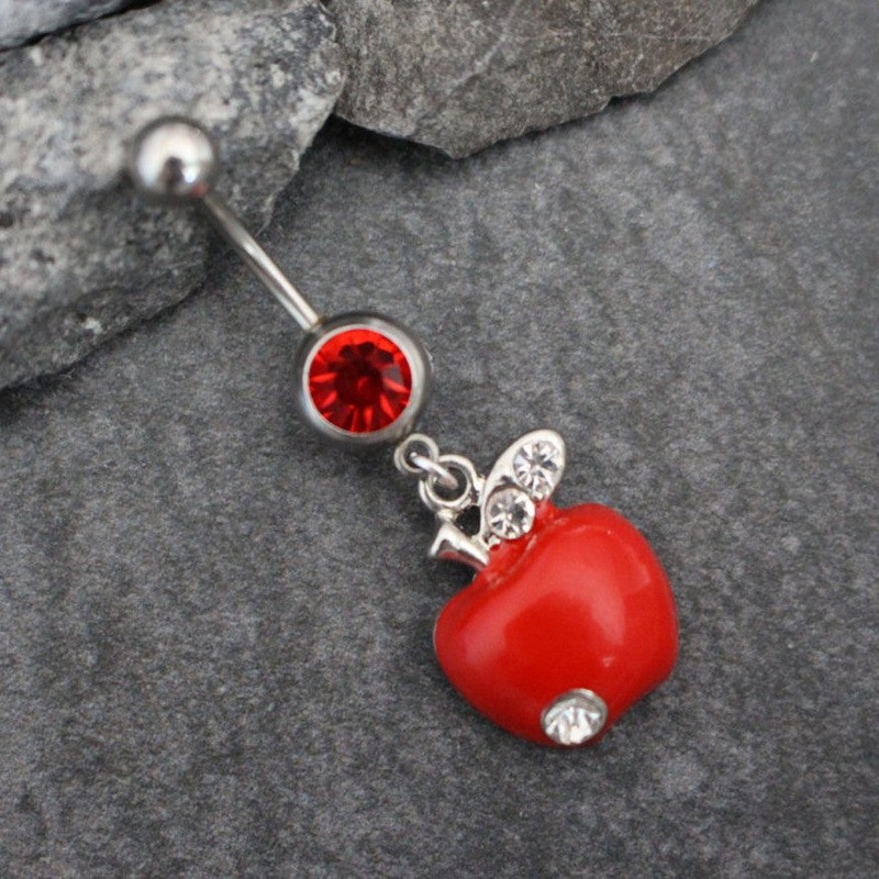 Gala Apple Belly Button Ring