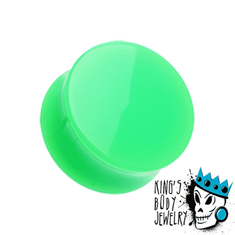 Green Acrylic Double Flare Plugs (10 gauge – 2 inch) 10 g