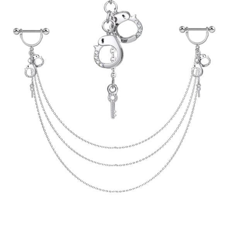 Handcuffs Nipple Chain 12mm