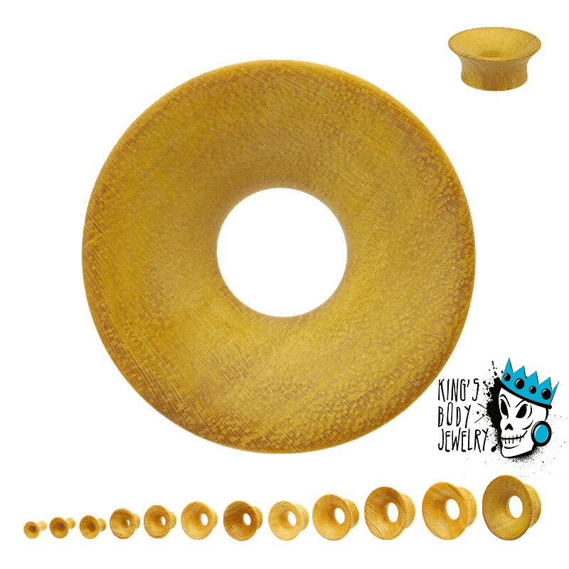 Jackfruit Wood Mayan Flare Tunnels (8 gauge – 2 5/8 inch) 8 g