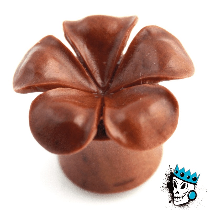 Sabo Wood Plumeria Flower Plugs (12 mm & 21 mm) 12 mm
