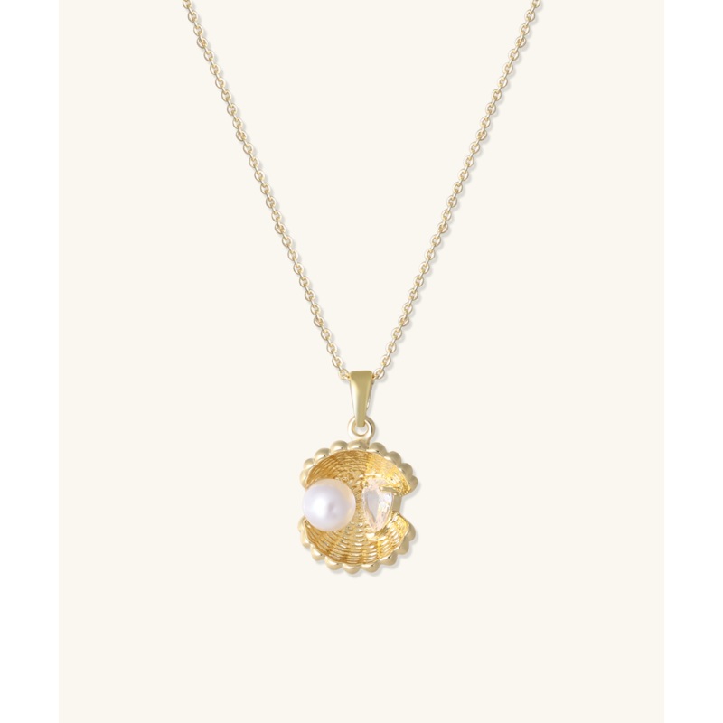 Shell Belle Necklace Gold