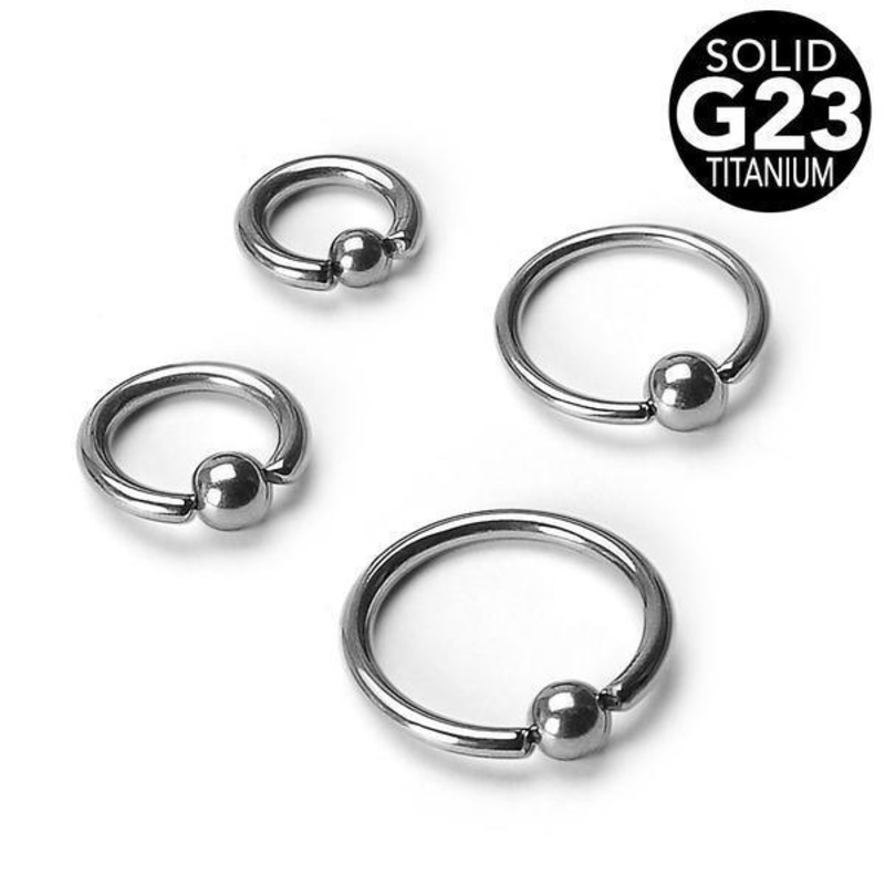 Titanium Captive Ring 20G 18G 16G 14G 20G 6mm 3mm