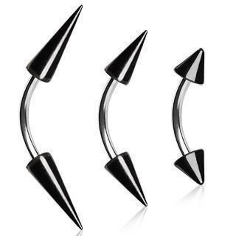 Black Spike Curve 16G 14G 16G 10mm 4x4mm