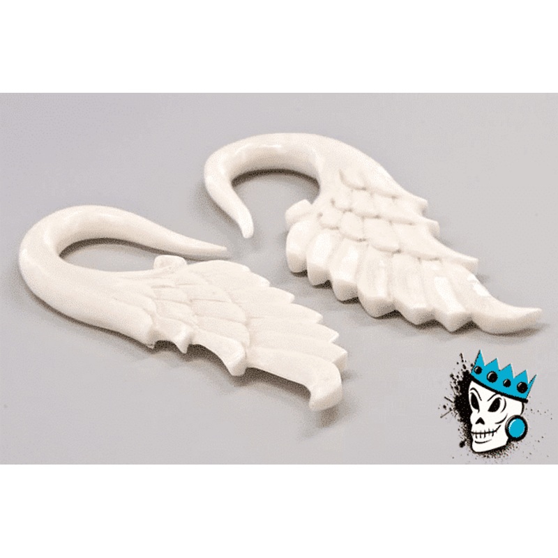 Bone Angel Wing Hooks (6 gauge) 6 g