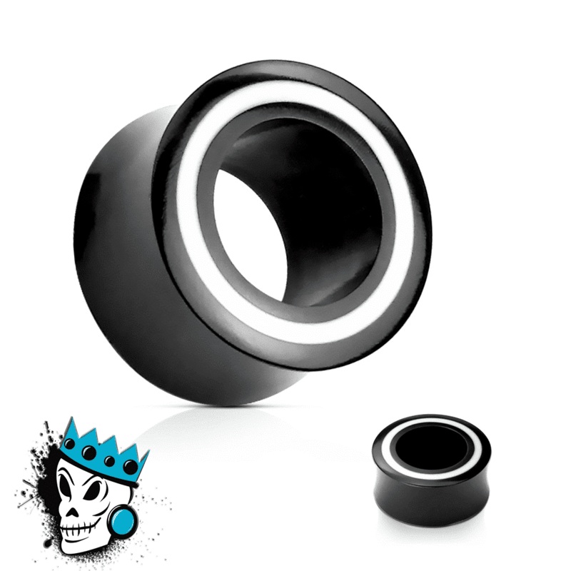 Buffalo Horn with Inlay Bone Tunnels (2 gauge – 1 inch) 2 g