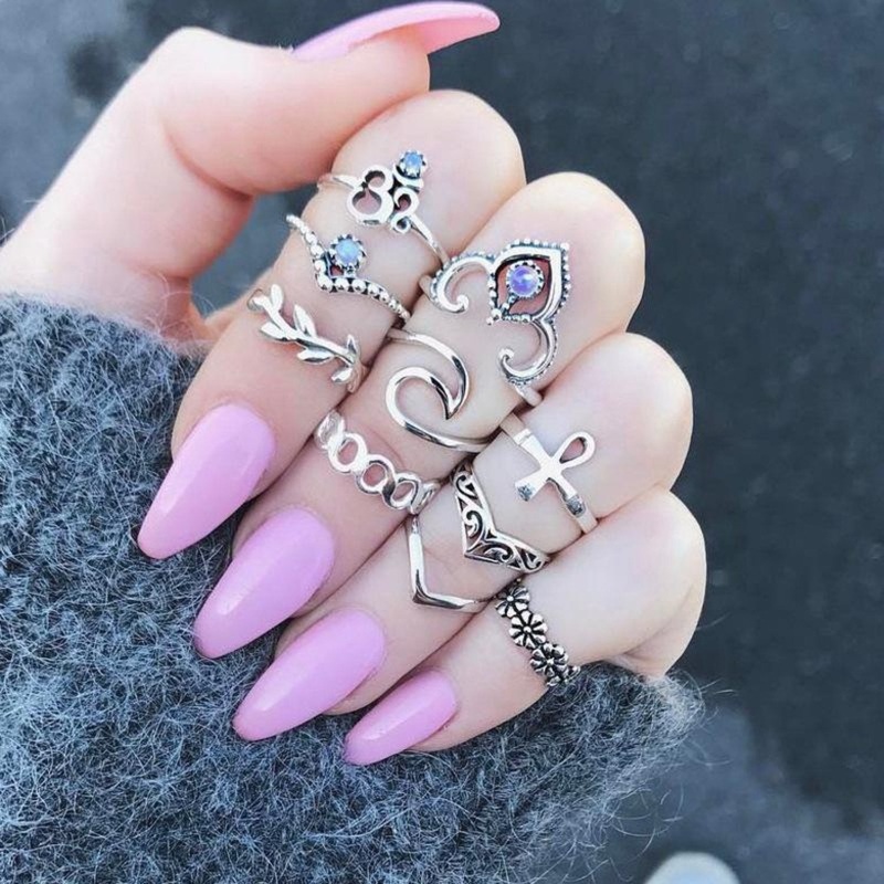 Harmony Boho Fashion Rings Set 10pcs