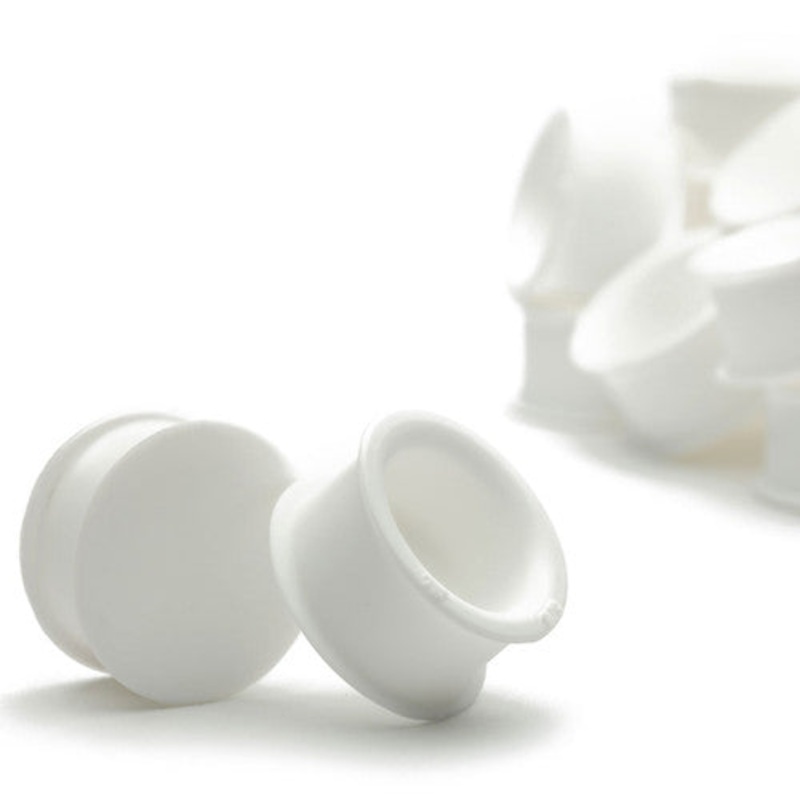 KAOS White Hollow Plugs (10 gauge – 1 inch) 10 g