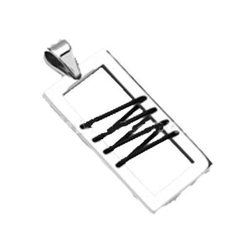 Leather String Stainless Steel Pendant