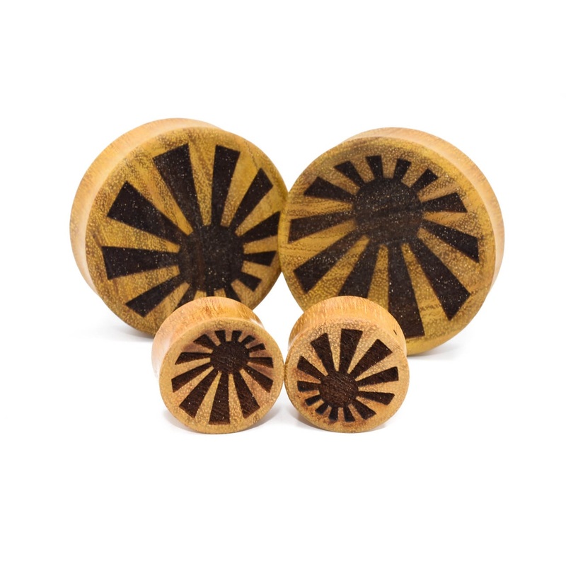 Rising Sun Wood Plugs (7/8 inch – 1 7/8 inch) 7/8 inch
