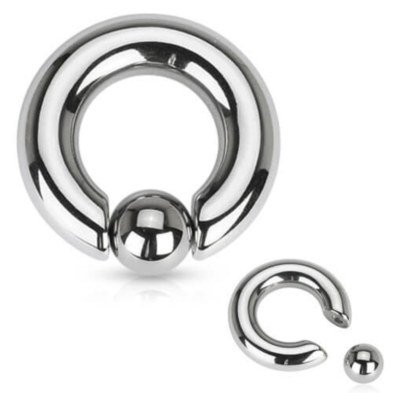 Stainless Steel Captive Bead Rings (20 gauge – 00 gauge) 20 g 1/4″