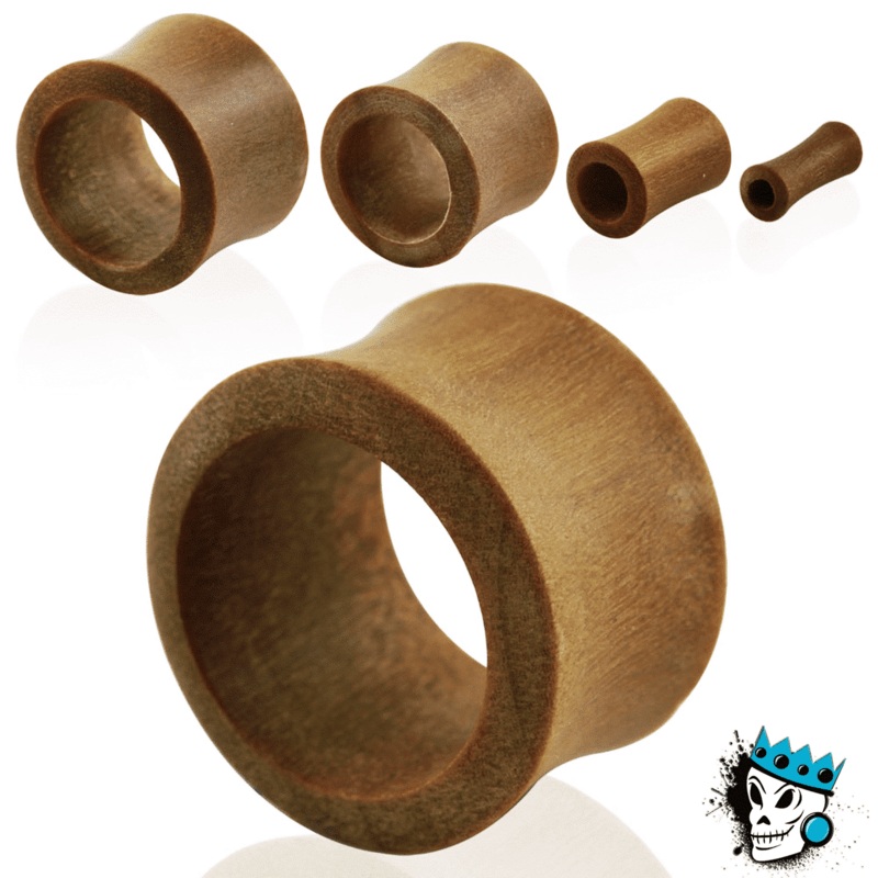 Teak Wood Tunnels (8 gauge – 1 inch) 8 g