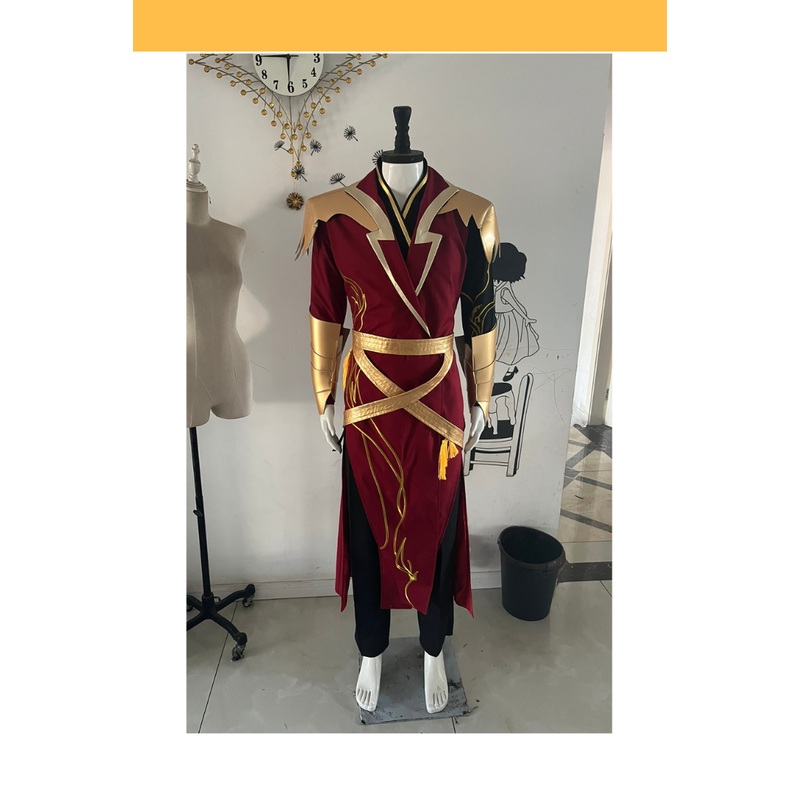 Custom Design Red And Gold Embroidered Cosplay Costume