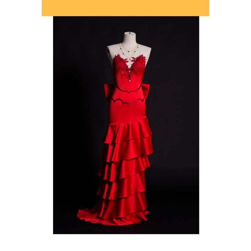 Final Fantasy VII Remake FF7 Remake Aerith HoneyBee Red Dress Cosplay Costume