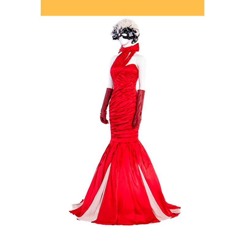 Cruella 2021 Live Action Movie Flame Dress Cosplay Costume