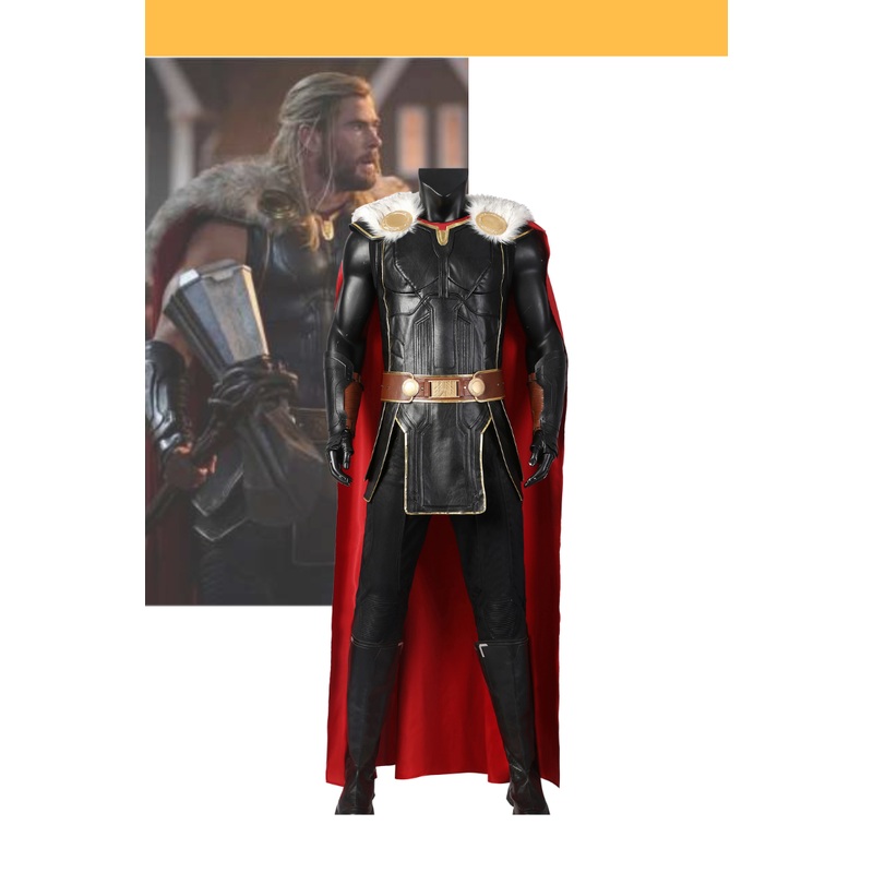 Thor Love and Thunder Faux Fur Cape Version Cosplay Costume