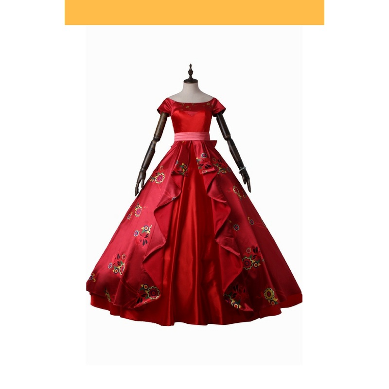 Elena Satin Printed Regal Cosplay Costume