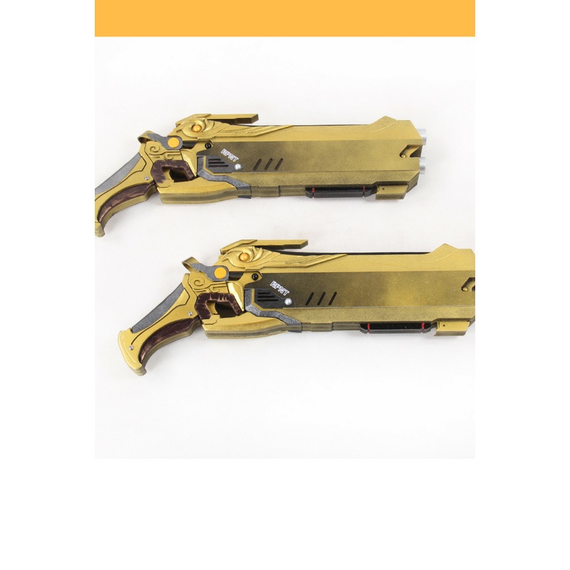 Overwatch Reaper Hellfire Shotguns Golden Cosplay Prop