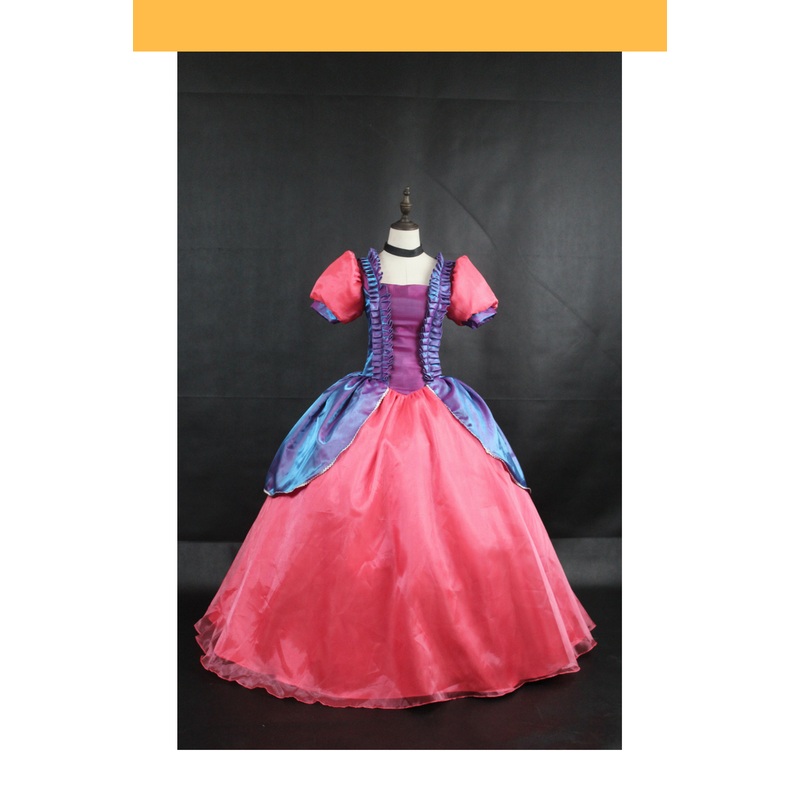 Step Sister Anastasia From Cinderella Gradient Satin Cosplay Costume