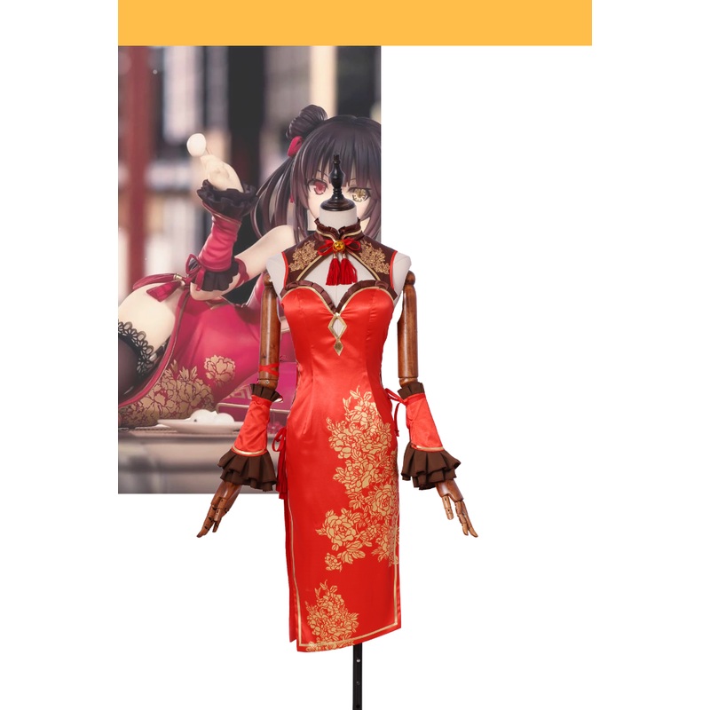 Date A Live Kurumi Tokisaki Qipao Dress Cosplay Costume