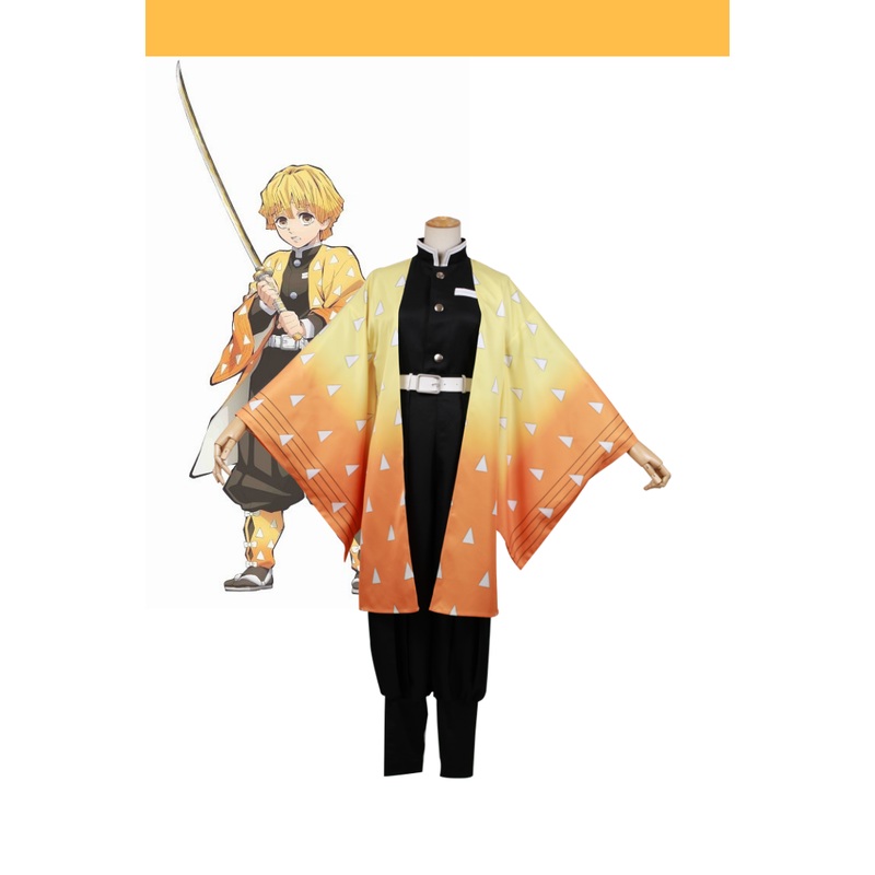 Demon Slayer Zenitsu Agatsuma Cosplay Costume