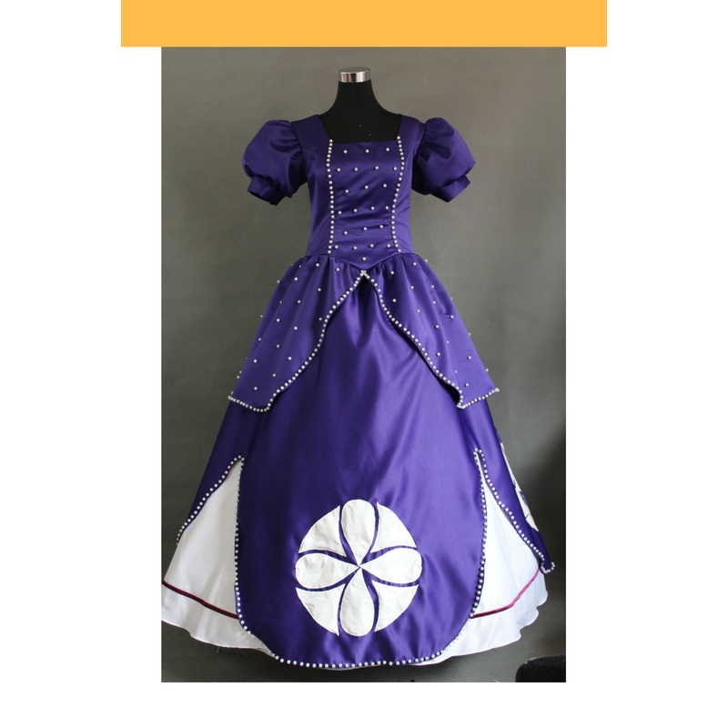 First Princess Sofia Midnight Purple Satin Cosplay Costume