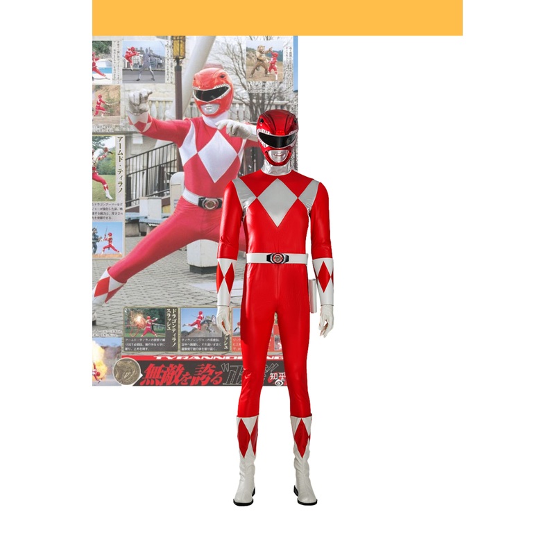 T Rex Red Ranger Power Ranger Cosplay Costume