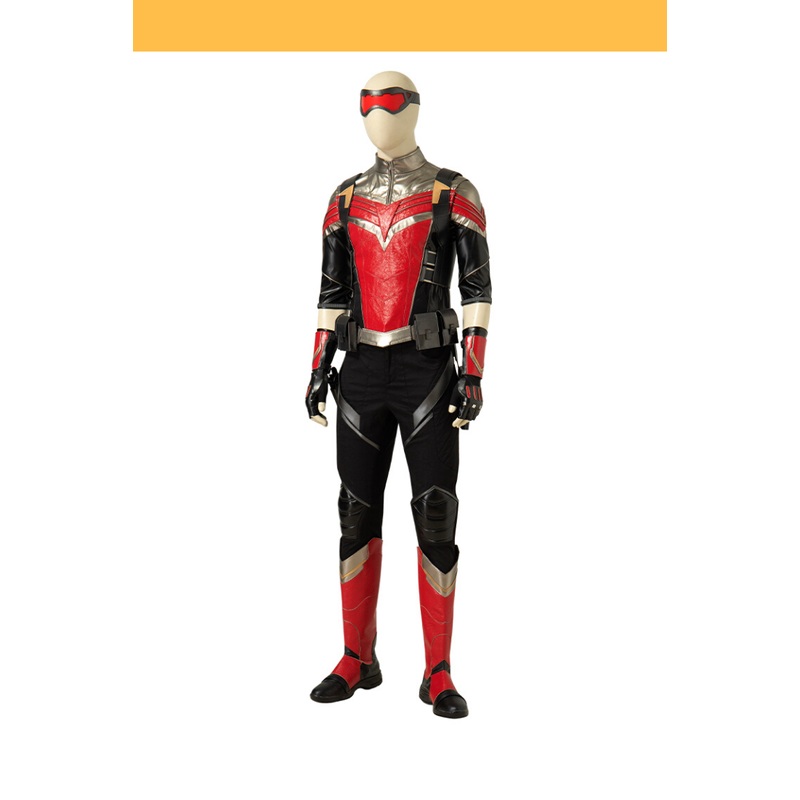 The Falcon And Winter Soldier TV Series  Black And Red Full PU Leather Version Cosplay Costume