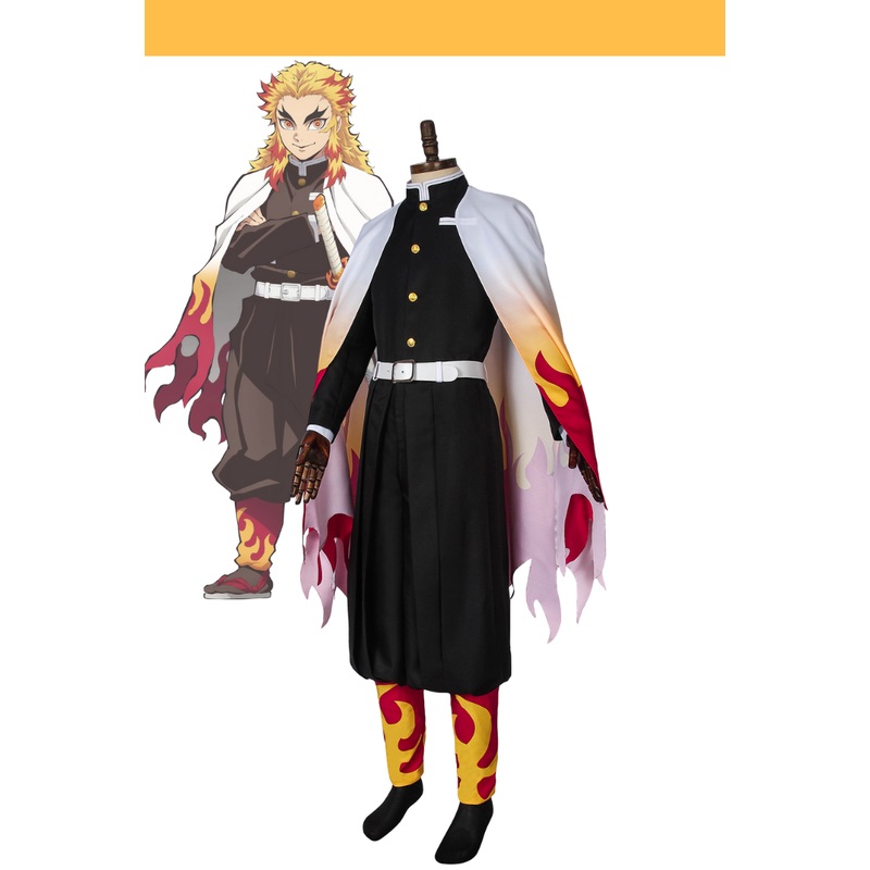 Demon Slayer Rengoku Kyojuro Printed Cosplay Costume