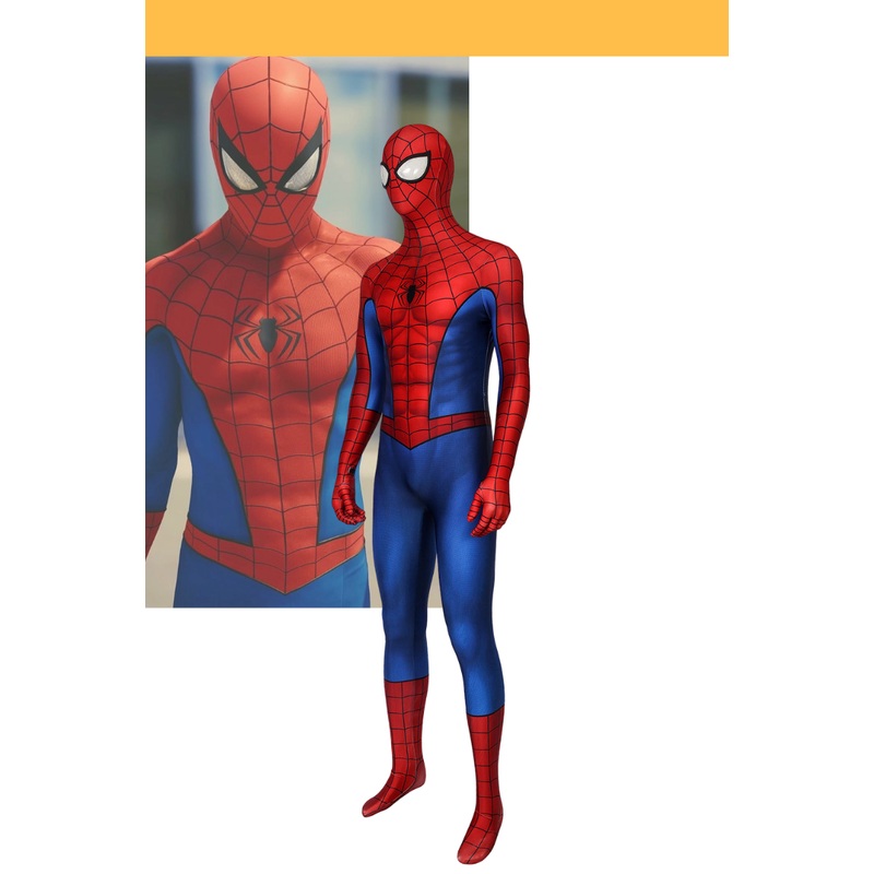 Spiderman PS4 Game Classic Version Digital Printed Cosplay Costume