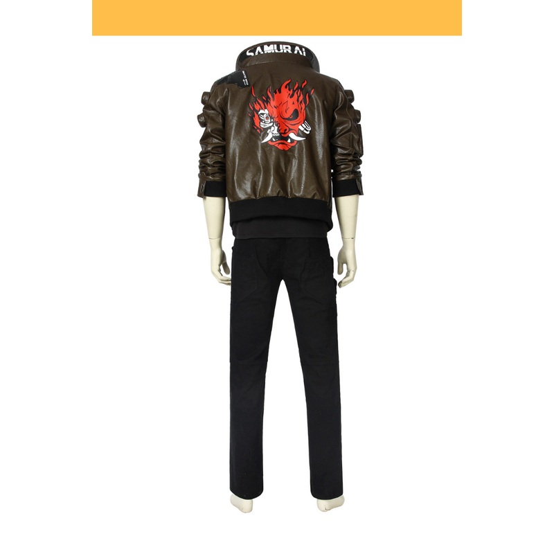 Cyberpunk 2077 Male PU Leather Cosplay Costume