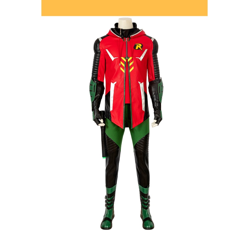 Robin Gotham Knights PU Leather Cosplay Costume