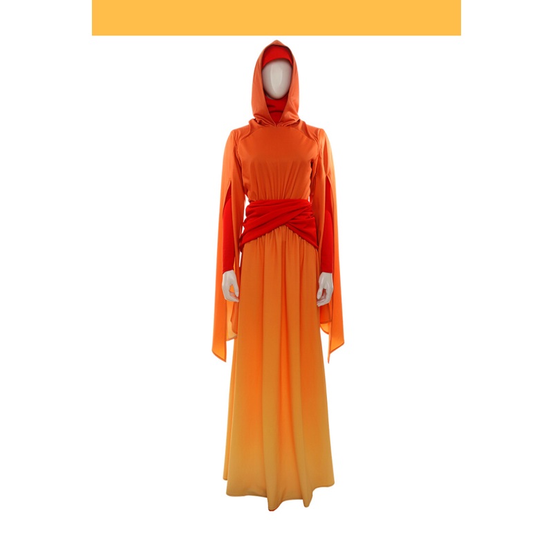 Star Wars Padme Amidala Flame Colored Robes Cosplay Costume