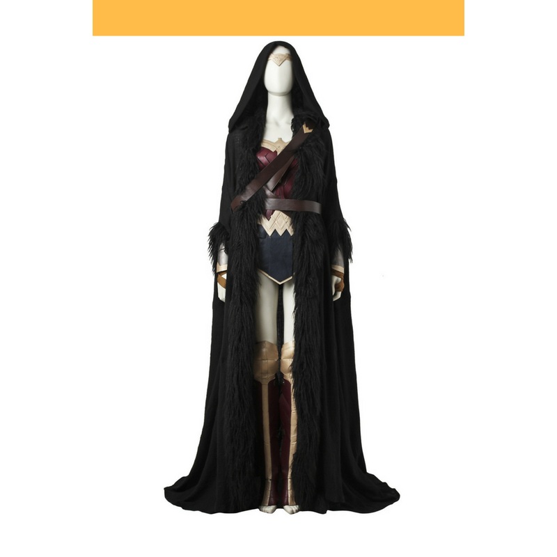 Wonder Woman Faux Fur Cloak With Belt Set Cosplay Costume
