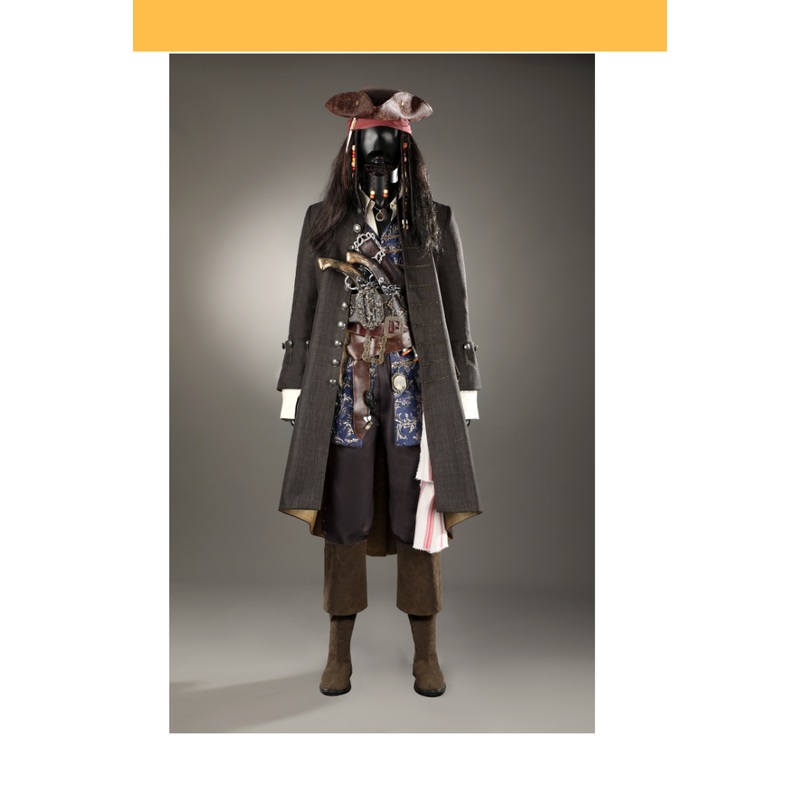 Captain Jack Sparrow Pirates Of Caribbean Cosplay Costume