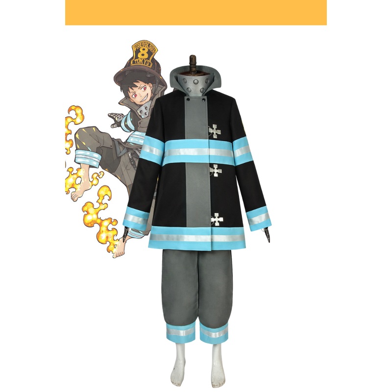 Fire Force 8th Company Male Uniform Cosplay Costume