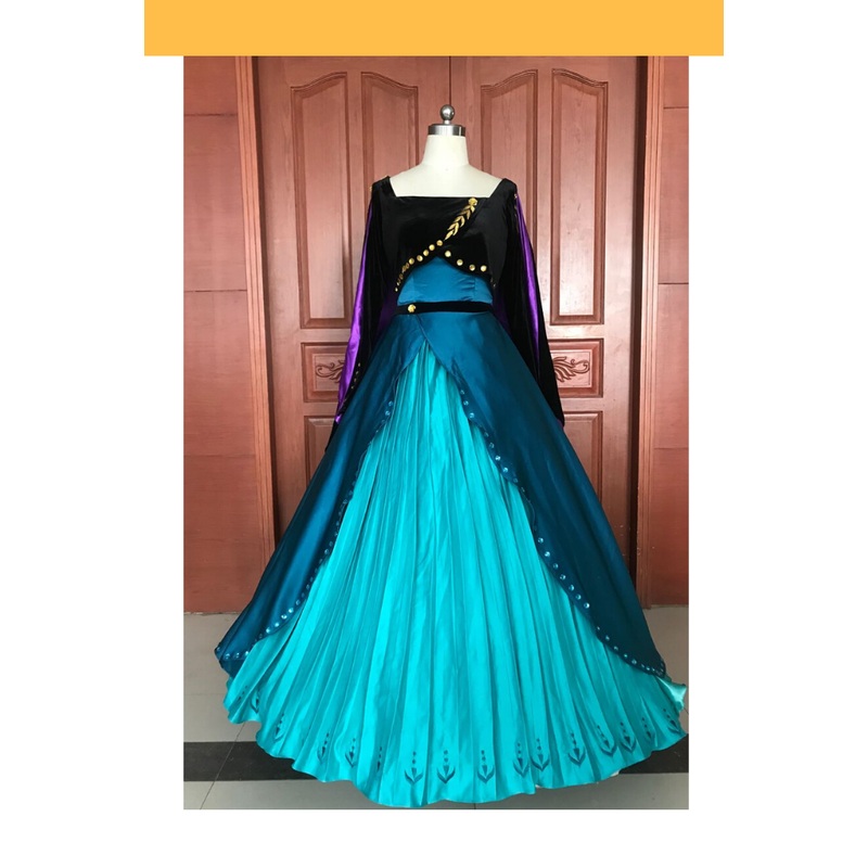 Frozen 2 Queen Anna Embroidered Cosplay Costume