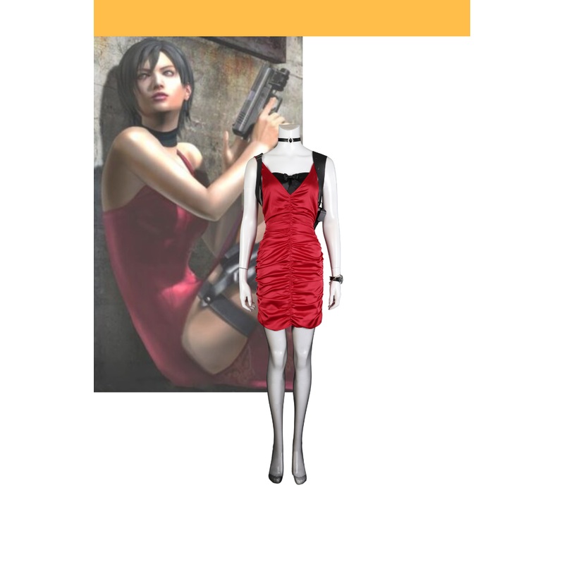 Ada Wong Red Dress Resident Evil 4 Remake Cosplay Costume