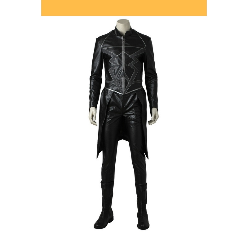 Black Bolt Inhumans PU Leather Cosplay Costume