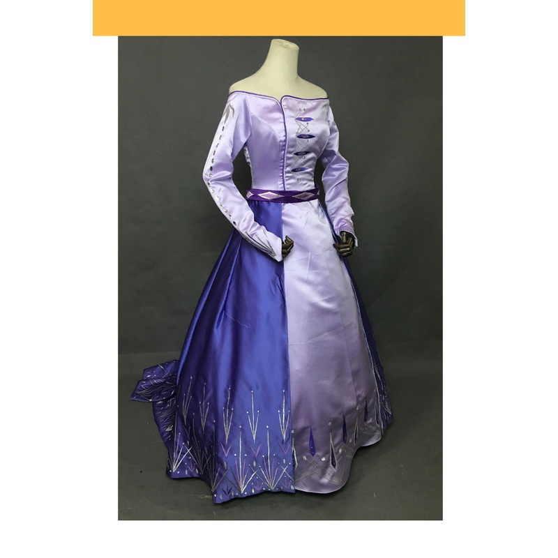Frozen 2 Elsa Embroidered Formal Attire Cosplay Costume