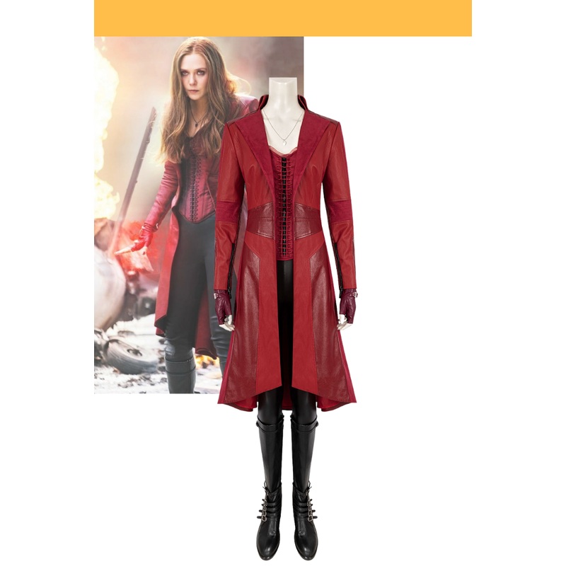 Scarlet Witch The Civil War Bright Red Cosplay Costume
