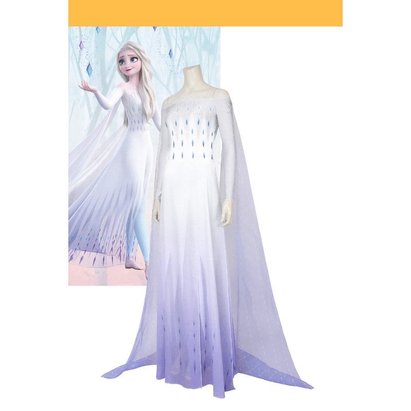 Frozen 2 Elsa Show Yourself Gradient Lilac Purple Cosplay Costume