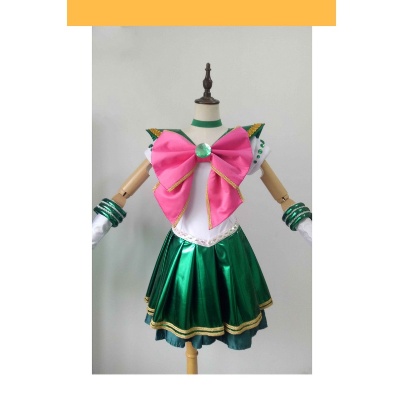 Sailormoon Sailor Jupiter PU Leather Musical Cosplay Costume