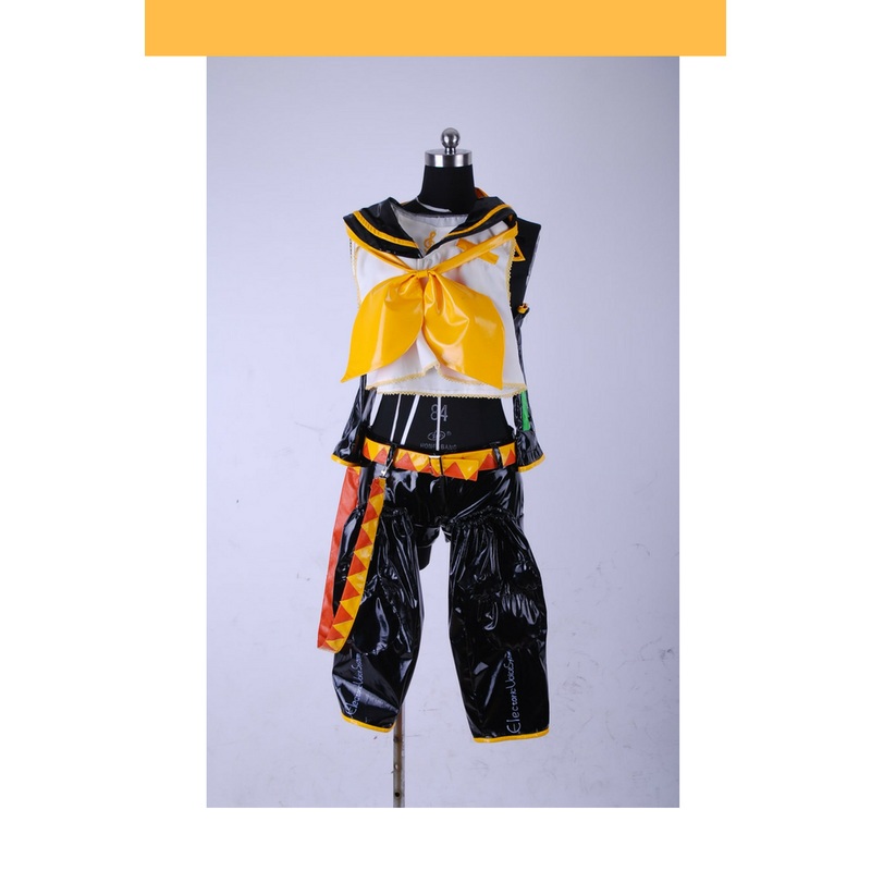 Vocaloid Rin PU Leather Cosplay Costume