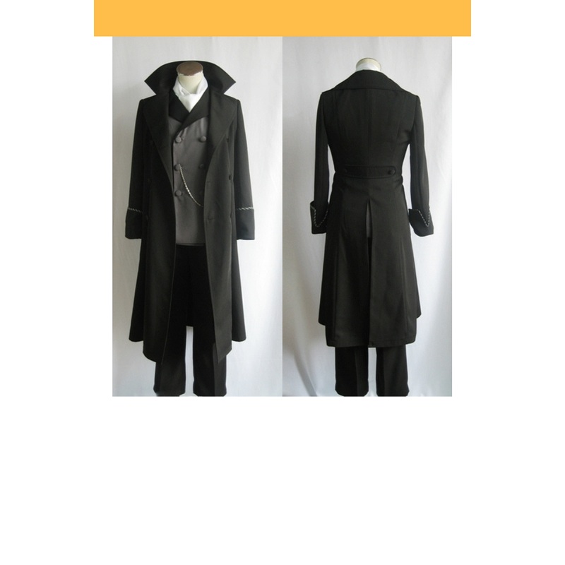 Black Butler Kuroshitusji Sebastian Tutor Dark Version Cosplay Costume