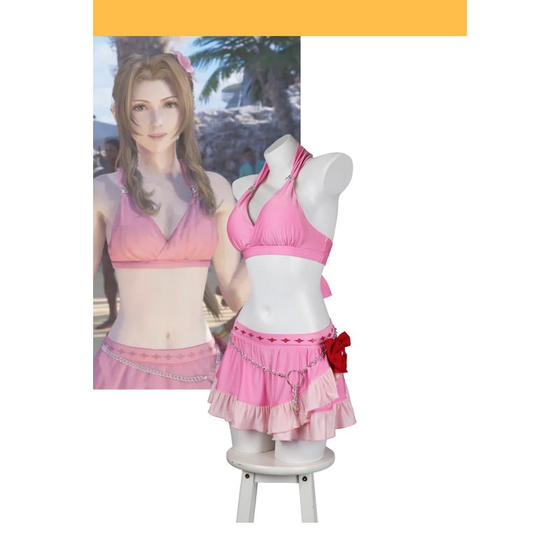 Aerith Gainsborough Swimsuit Final Fantasy 7 Rebirth Custom Costume